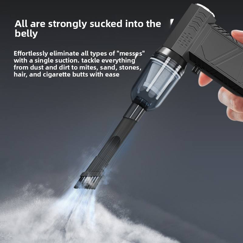 Handheld mini electric industrial-grade fan dust gun with brushless motor turbine fan, cordless hair dryer